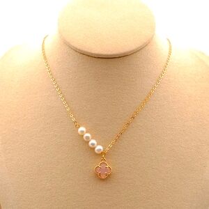 Necklace  stainless Elegant  style clover